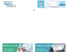 Tablet Screenshot of drogueria20dejunio.com.ar